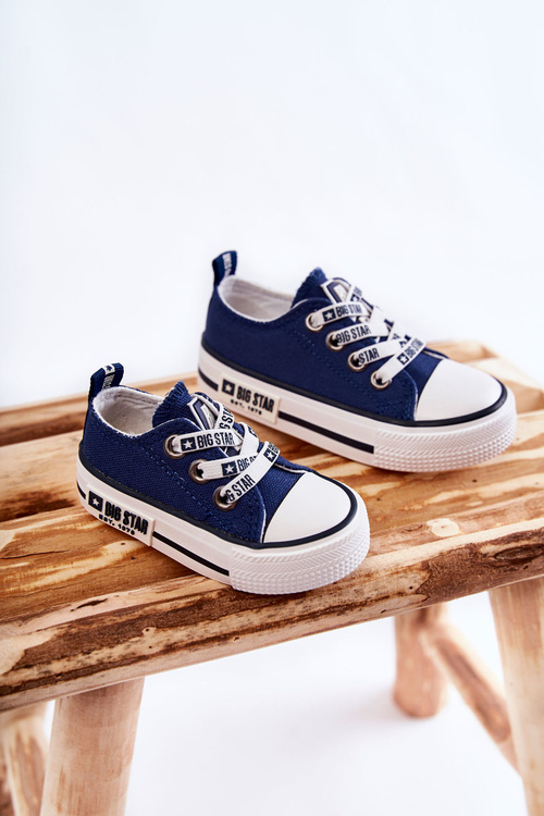 Dziecięce Materiałowe Trampki BIG STAR KK374070 Granatowe