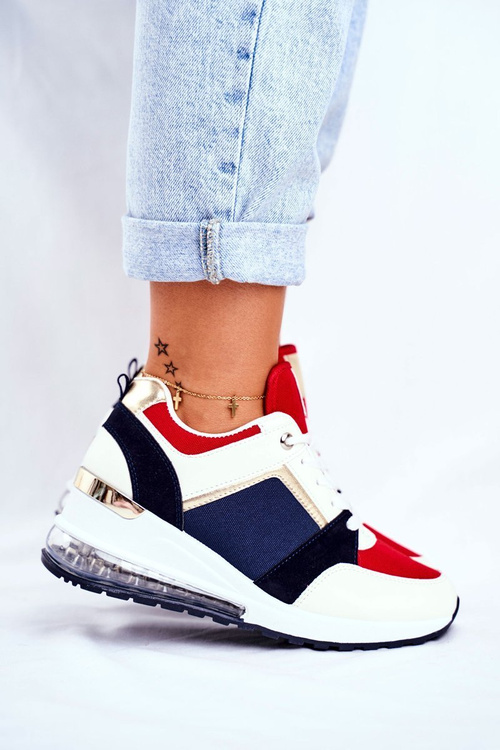 Damskie Sneakersy Sportowe Czerwone Sparks