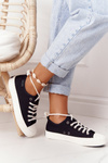 Damskie Trampki Ze Sznurkiem BIG STAR FF274184 Czarne