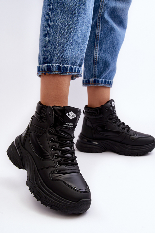 Damskie Botki Trapery Na Grubej Podeszwie Lee Cooper LCJ-23-44-1973L Czarne