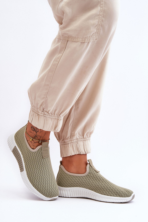 Klasyczne Wsuwane Buty Sportowe Zielone Frankie