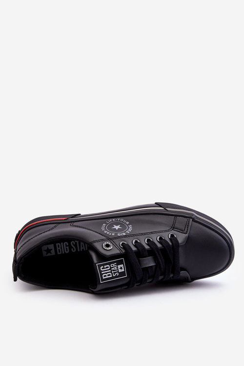 Męskie Skórzane Trampki Big Star LL174210 Czarne