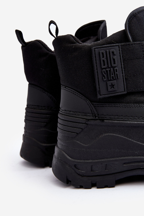 Dziecięce Śniegowce Na Rzep Ocieplane Czarne Big Star MM374122