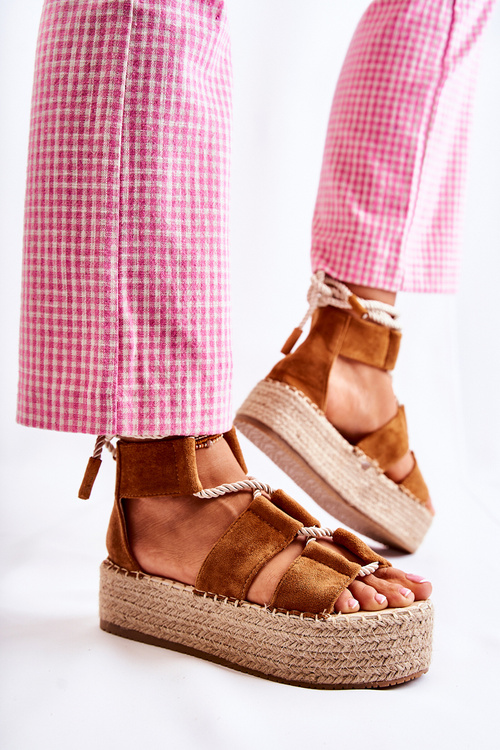 Espadryle Damskie Na Platformie Camel India