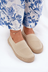 Damskie Espadryle Z Plecionką Vinceza 13624 Beżowe