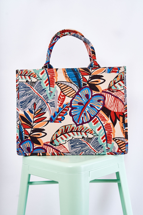 Duża Klasyczna Torebka W Print Multikolor Micola