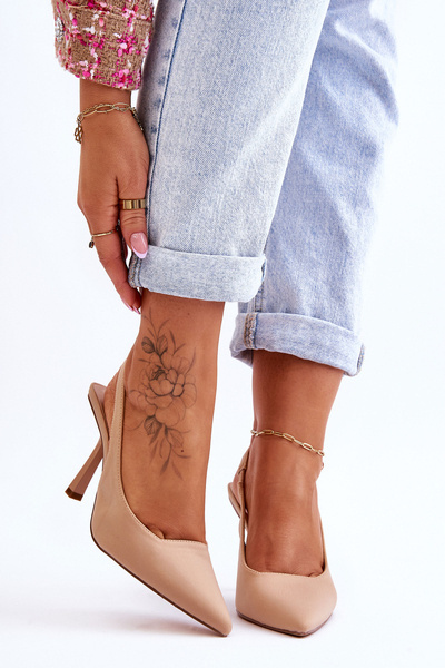 Klasyczne Szpilki W Szpic Beżowe Whitley