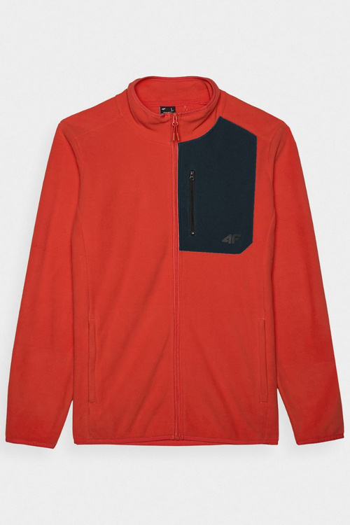 Polar Męski Ze Stójką Regular 4F 4FWAW24TFLEM250-70S Pomarańczowy