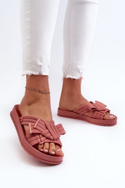 Pachnące Klapki Damskie Na Płaskiej Podeszwie ZAXY LL285097 Brudny Róż