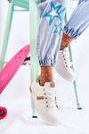 Damskie Buty Sportowe Wiązane Białe Otylia