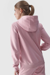 Bluza Damska Dresowa Z Kapturem Rozpinana Bawełniana 4F Różowa 4FWMM00TSWSF1467-56S