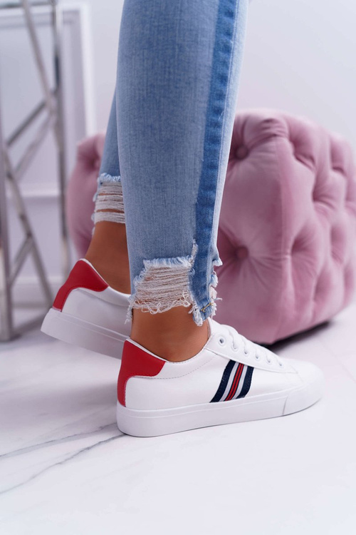 Białe Damskie Sportowe Tenisówki Acarana