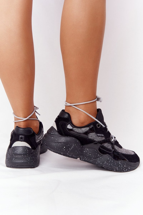 Damskie Sportowe Buty Memory Foam Big Star HH274325 Czarne