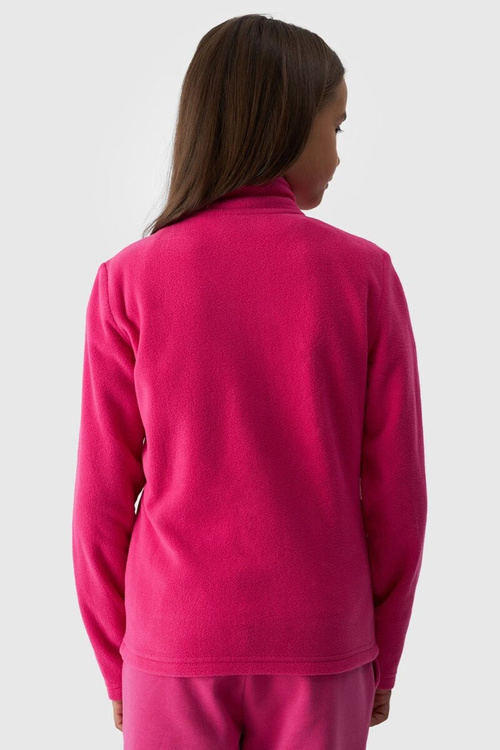 Dziewczęcy Polar Ze Stójką Slim 4F 4FJWMM00TFLEF261-55S Fuksja