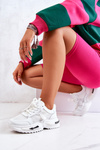 Sportowe Buty Sneakersy Siateczka Białe Zoomey