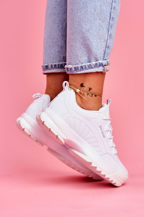 Damskie Sportowe Obuwie Sneakersy Big Star Białe FF274681
