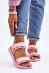 Damskie Sportowe Sandały Big Star LL274729 Różowe