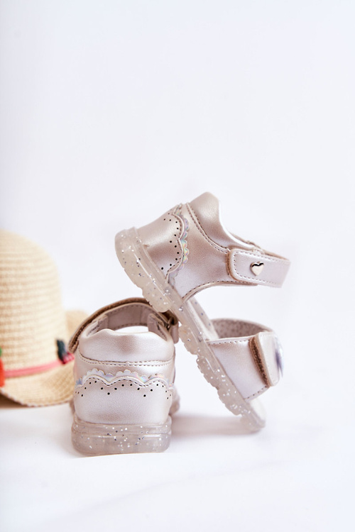 Wygodne Dziecięce Sandały Z Ozdobą Srebrne Cayo