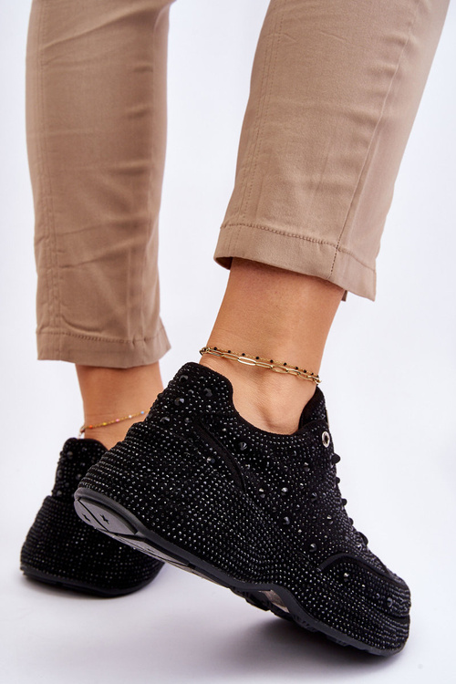 Damskie Sneakersy Na Platformie GOE JJ2N4058 Czarne