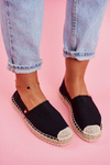 Espadryle Damskie Pleciona Podeszwa Czarne Big Star FF274A498