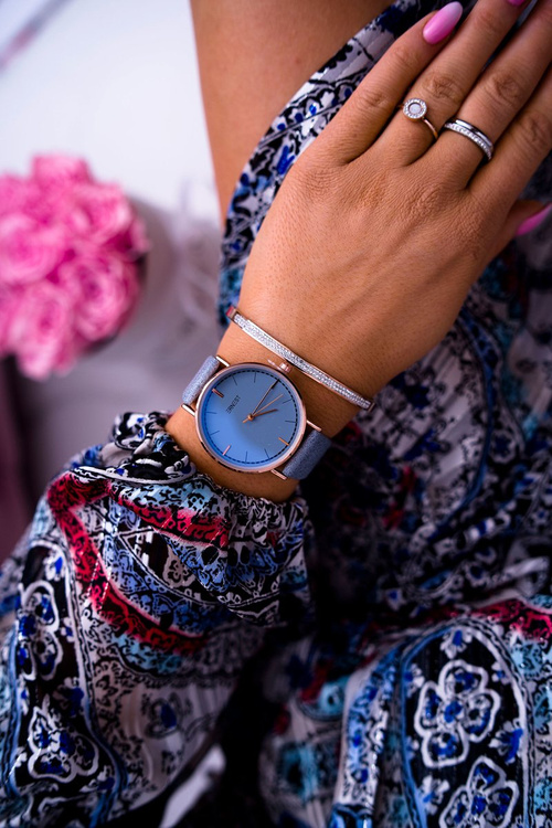 Damski Zegarek Ernest Błękitny Belven