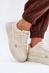 Damskie Sneakersy Big Star NN274668 Beżowe