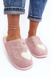 Damskie Klasyczne Kapcie Wsuwane Ocieplane Różowe Mabira