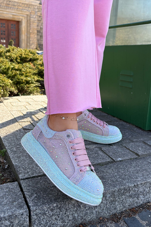 Zdobione Sneakersy Na Platformie GOE RR2N4009 Multikolor