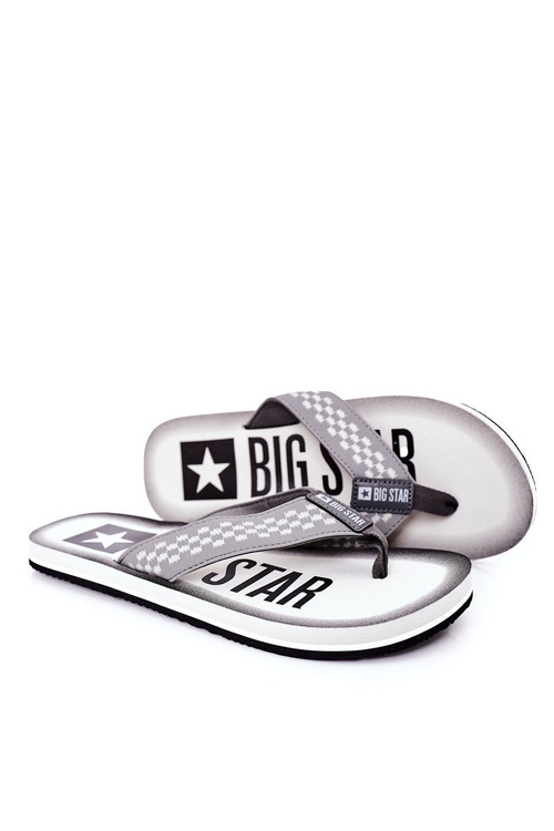 Męskie Klapki Japonki Big Star HH174813 Szare