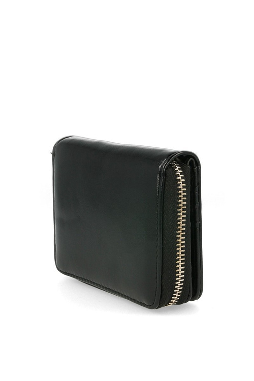 Portfel Damski Podkówka MONNARI PUR0040-020 Czarny Połysk