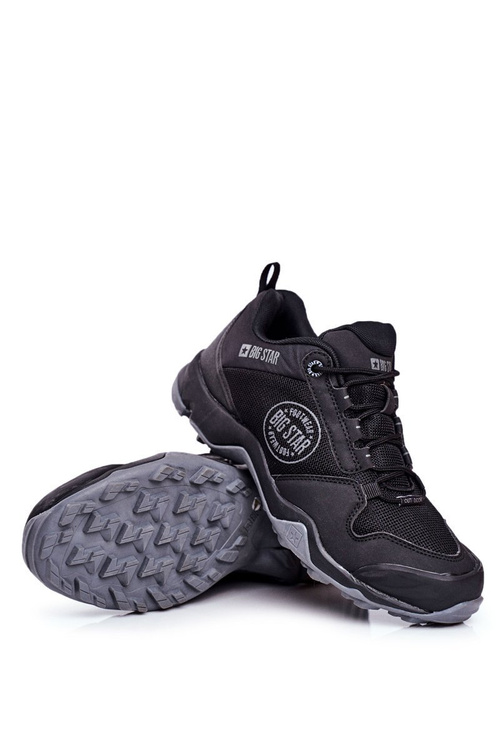 Trekkingowe Męskie Buty Big Star Wysokie Outdoor Czarne FF174303