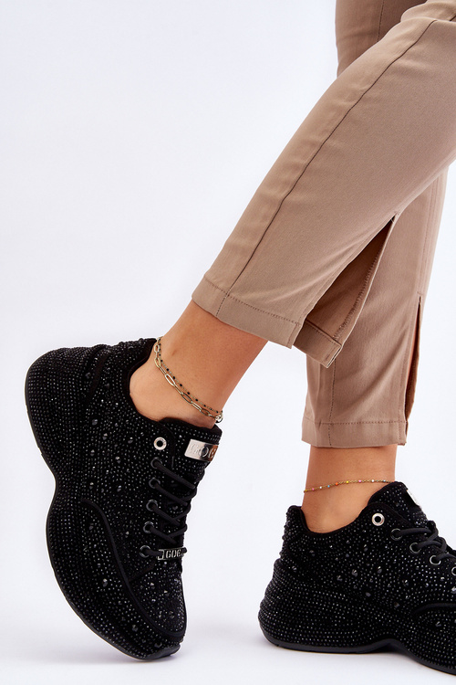 Damskie Sneakersy Na Platformie GOE JJ2N4058 Czarne