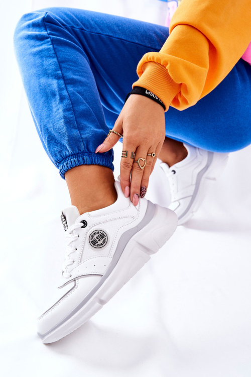 Sportowe Buty Na Platformie Big Star II274314 Białe