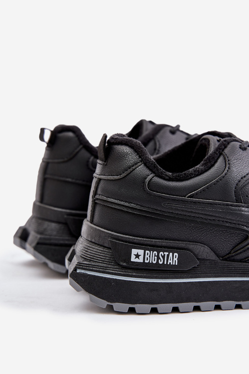 Ocieplane Sneakersy Męskie Big Star OO174675 HI-POLY SYSTEM Czarne