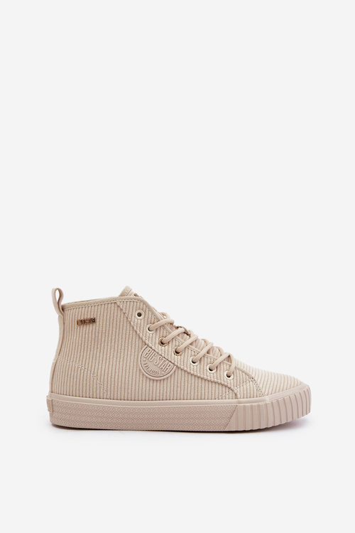 Ocieplane Sztruksowe Trampki Damskie Big Star OO274771 Hi-Poly System Beżowe