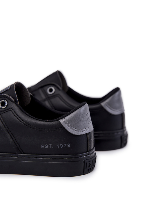 Skórzane Męskie Tenisówki Big Star JJ174108 Czarne