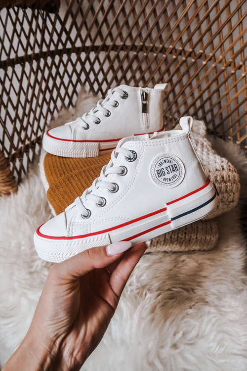 Dziecięce Wysokie Trampki BIG STAR II374004 Białe
