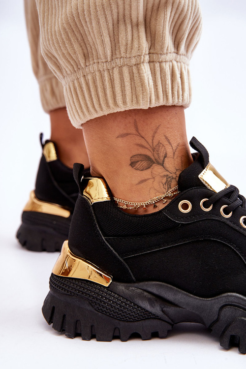 Klasyczne Sportowe Buty Na Platformie Czarne Need It