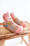 Dziecięce Papcie Niechodki Befado 002P019 Beżowo-Różowe
