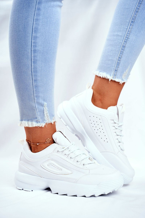 Sportowe Damskie Buty Białe Hover