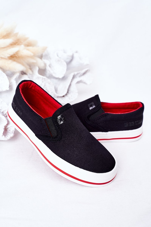 Dziecięce Wsuwane Tenisówki Slip-On Big Star HH374013 Czarne