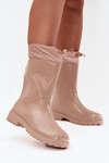 Kalosze Damskie Ze Ściągaczem Beżowe Kessia