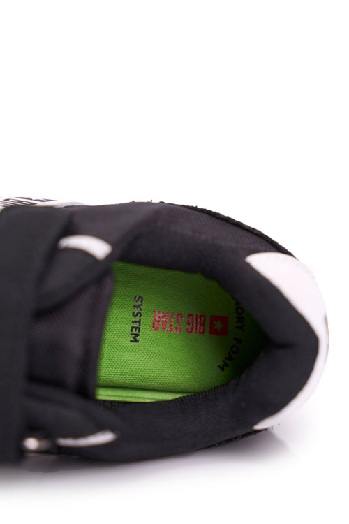 Sportowe Buty Dziecięce Big Star Na Rzepy Czarne FF374134