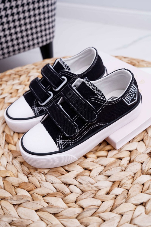 Dziecięce Trampki Na Rzepy Big Star FF374062 Czarne