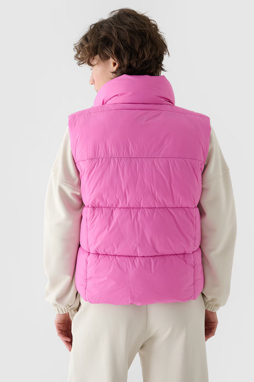 Kamizelka Bezrękawnik Puchowy Z Wypełnieniem Syntetycznym 4F 4FWAW24TVJAF140-54S Różowa