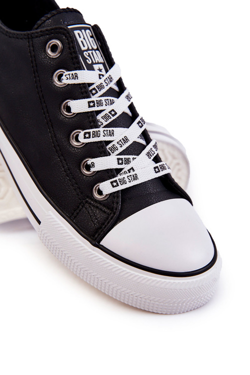 Męskie Skórzane Trampki Big Star KK174047 Czarne