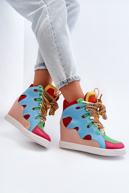 Damskie Sneakersy Na Koturnie Multikolor Leoppa