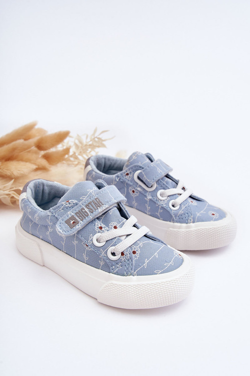 Dziecięce Materiałowe Trampki BIG STAR JJ374101 Niebieskie