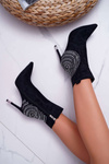 Botki Damskie Na Szpilce Czarne Fashionable