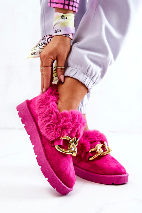 Damskie Papcie Złoty Łańcuch Fuksja Ardrums